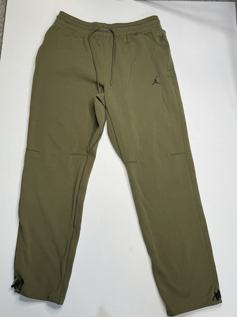 Jordan Dri-FIT Pants Mens Large Tall Olive Green Zip Pockets Drawstring